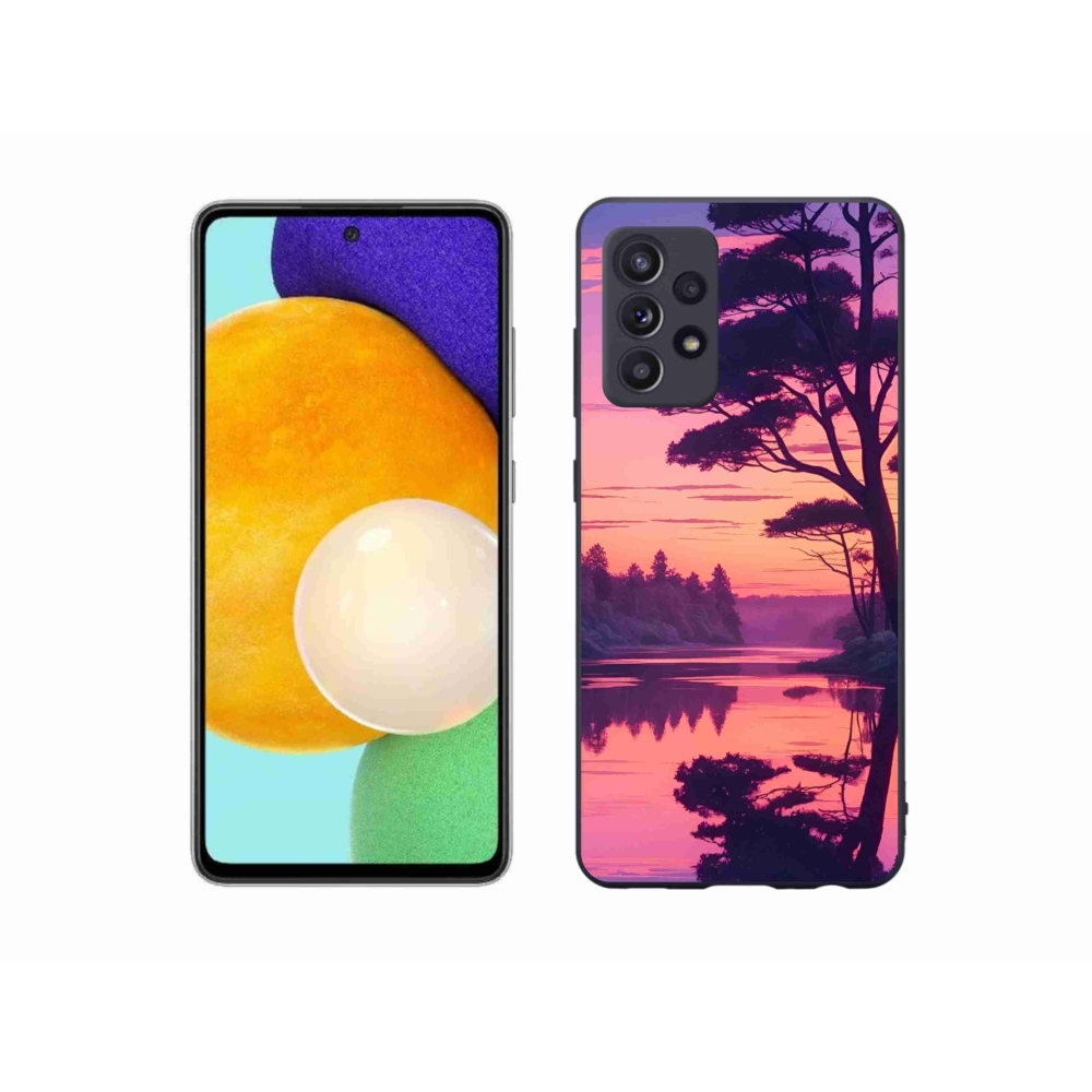 Gélový kryt mmCase na Samsung Galaxy A52/A52 5G - západ slnka nad jazerom