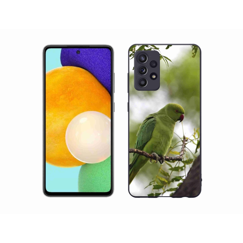 Gélový kryt mmCase na Samsung Galaxy A52/A52 5G - zelený papagáj