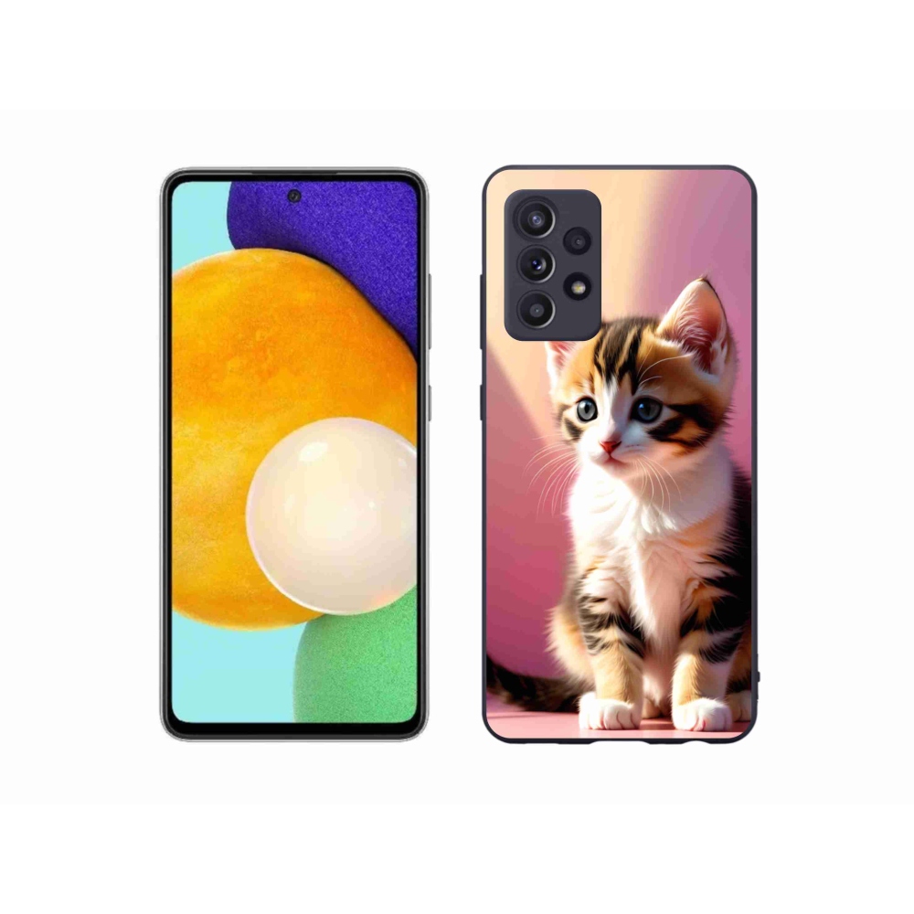 Gélový kryt mmCase na Samsung Galaxy A52/A52 5G - zvedavé mačiatko 2