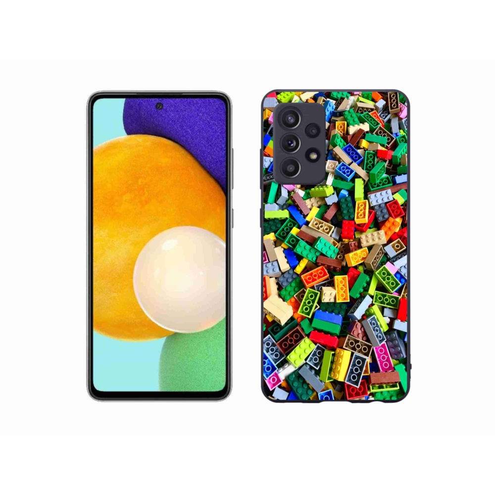 Gélový kryt mmCase na Samsung Galaxy A52s 5G - farebné stavebné kocky