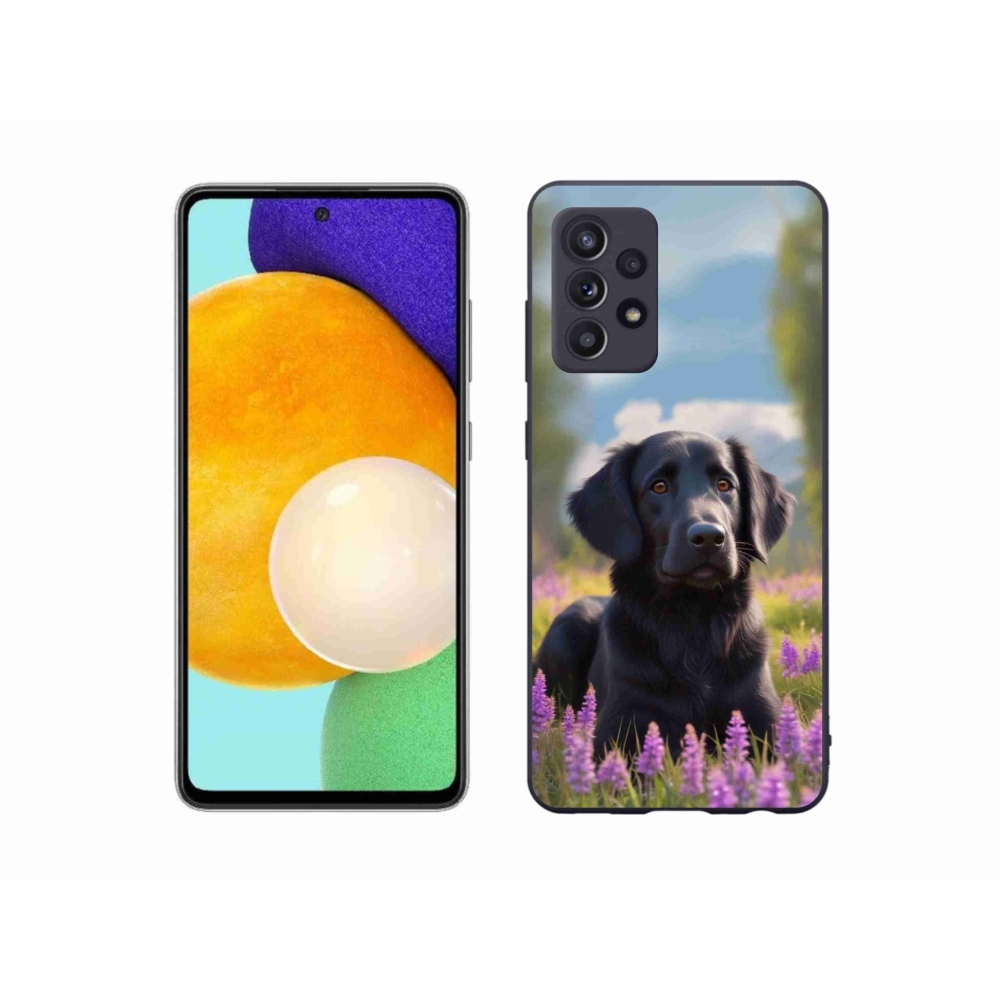 Gélový kryt mmCase na Samsung Galaxy A52s 5G - elegantný čierny retriever