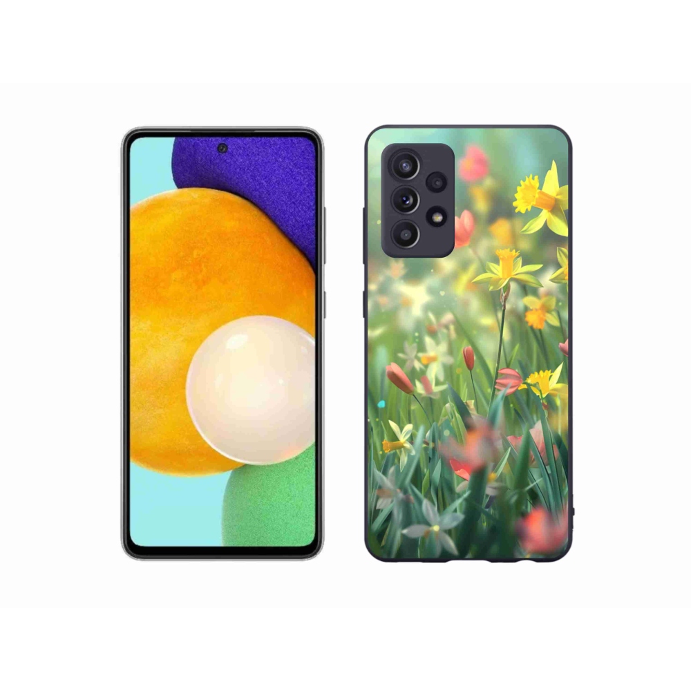 Gélový kryt mmCase na Samsung Galaxy A52s 5G - jarné kvety