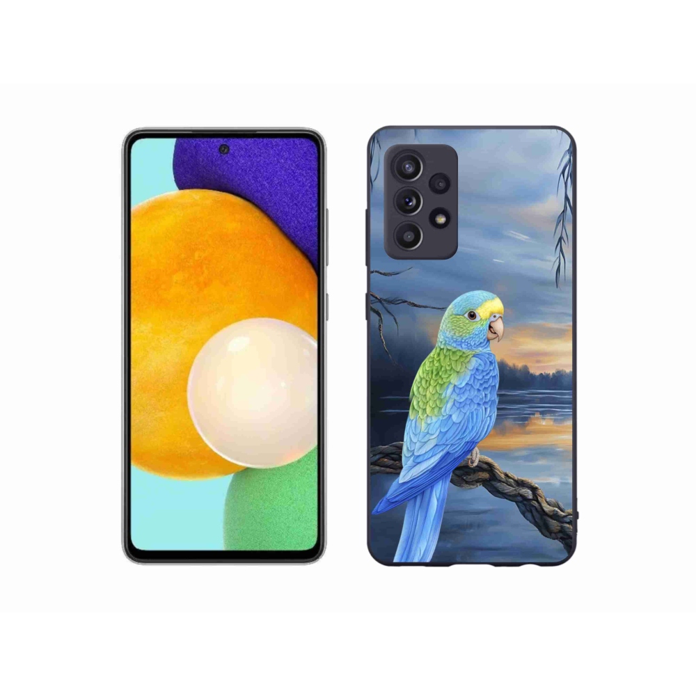 Gélový kryt mmCase na Samsung Galaxy A52s 5G - modrý papagáj