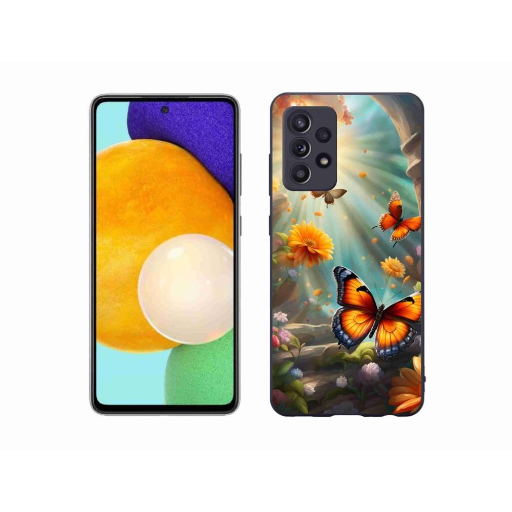 Gélový kryt mmCase na Samsung Galaxy A52s 5G - motýlia záhrada 2