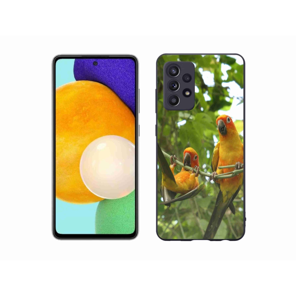 Gélový kryt mmCase na Samsung Galaxy A52s 5G - papagáje aratingy