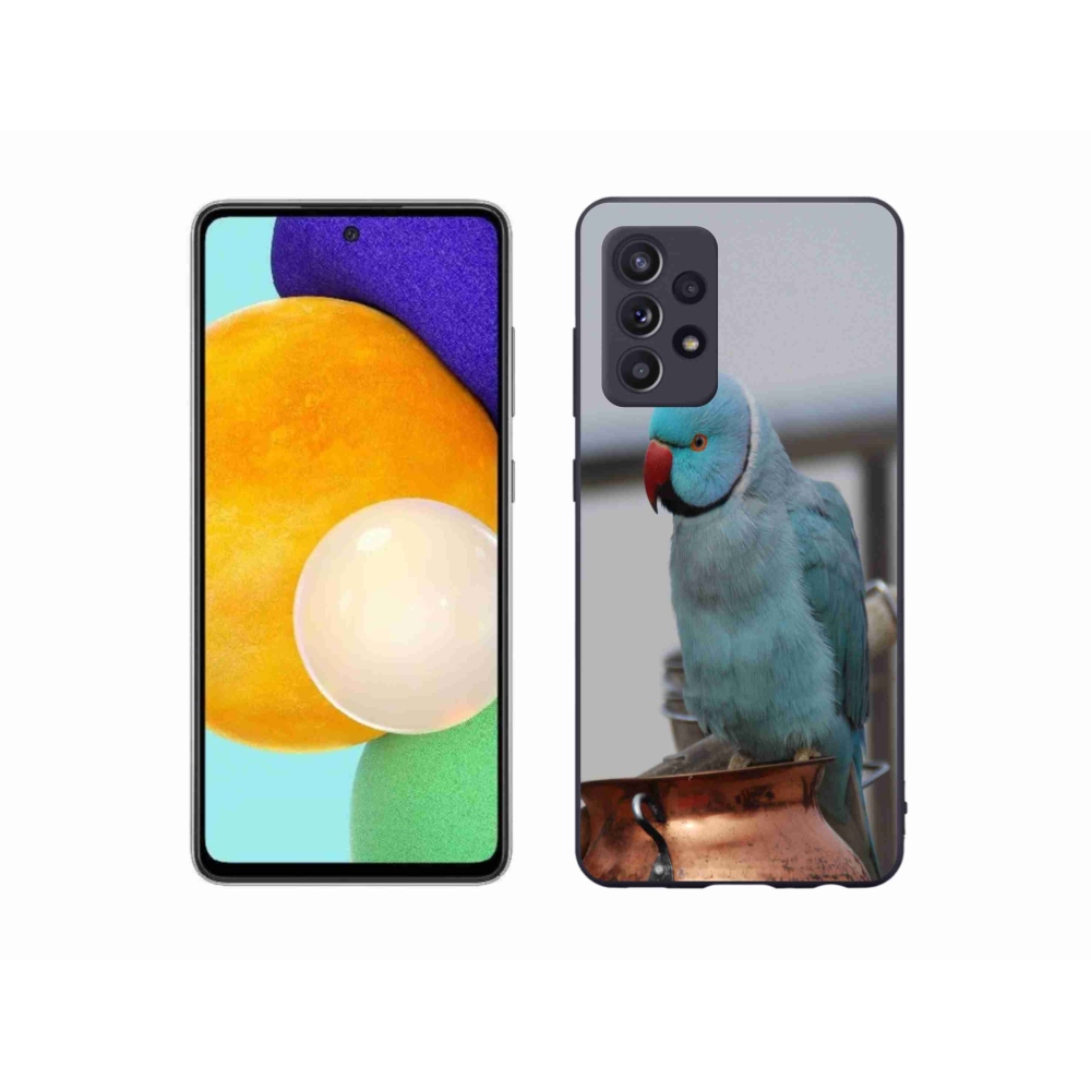 Gélový kryt mmCase na Samsung Galaxy A52s 5G - papagáj alexander modrý