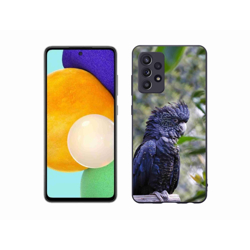 Gélový kryt mmCase na Samsung Galaxy A52s 5G - papagáj kakadu čierny