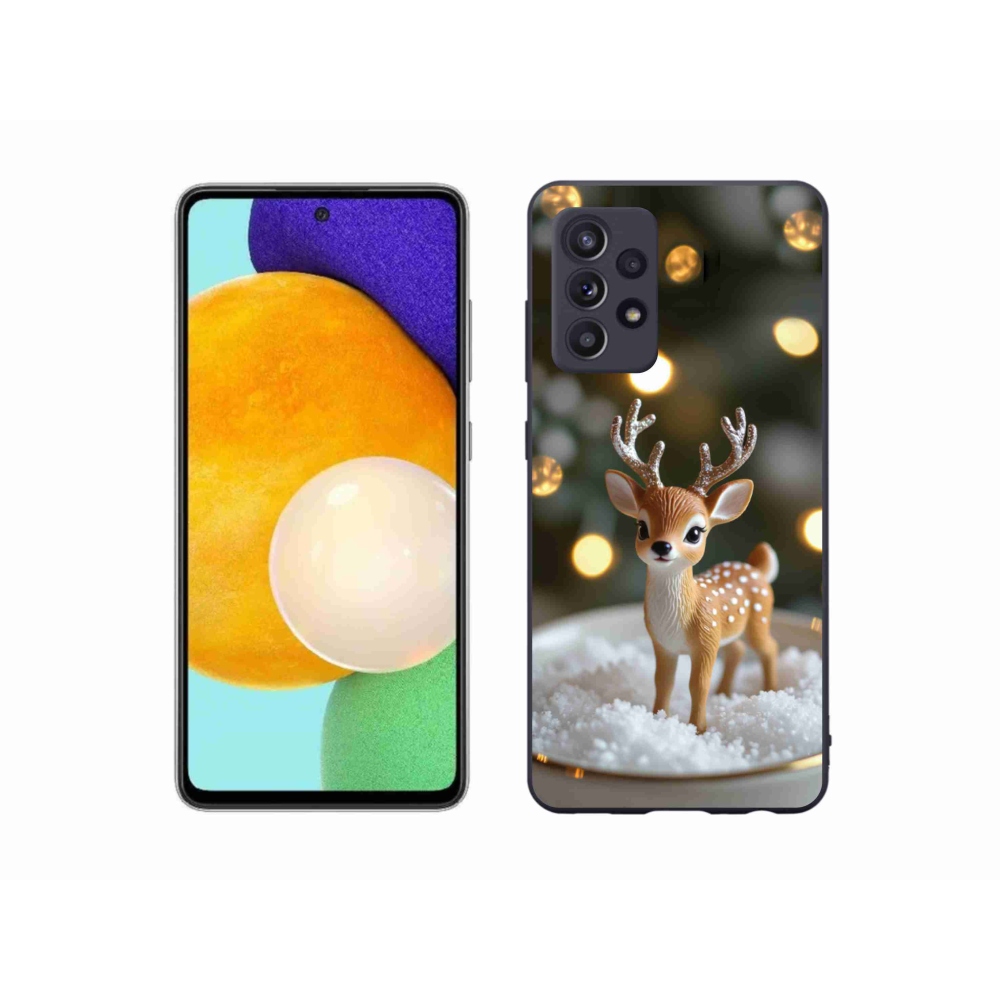 Gélový kryt mmCase na Samsung Galaxy A52s 5G - roztomilý vianočný jeleň