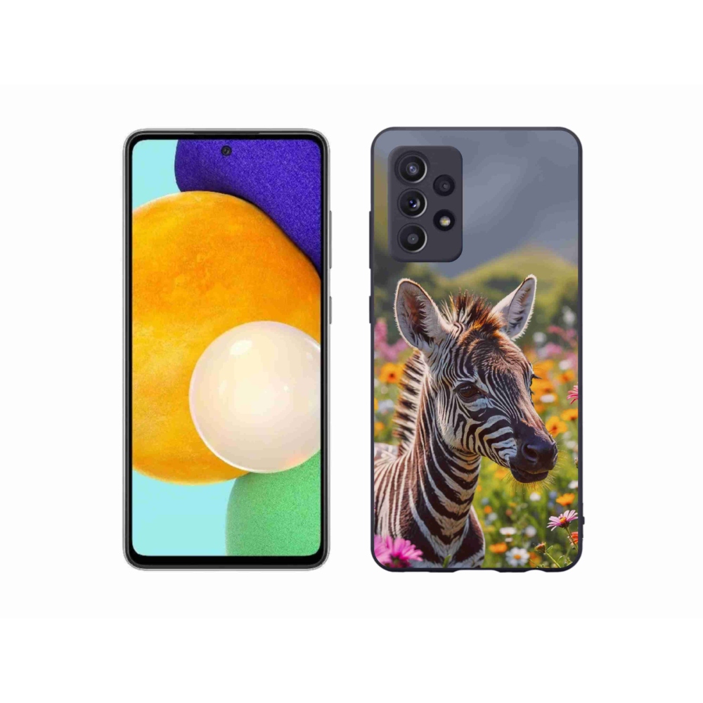 Gélový kryt mmCase na Samsung Galaxy A52s 5G - zebra na lúke