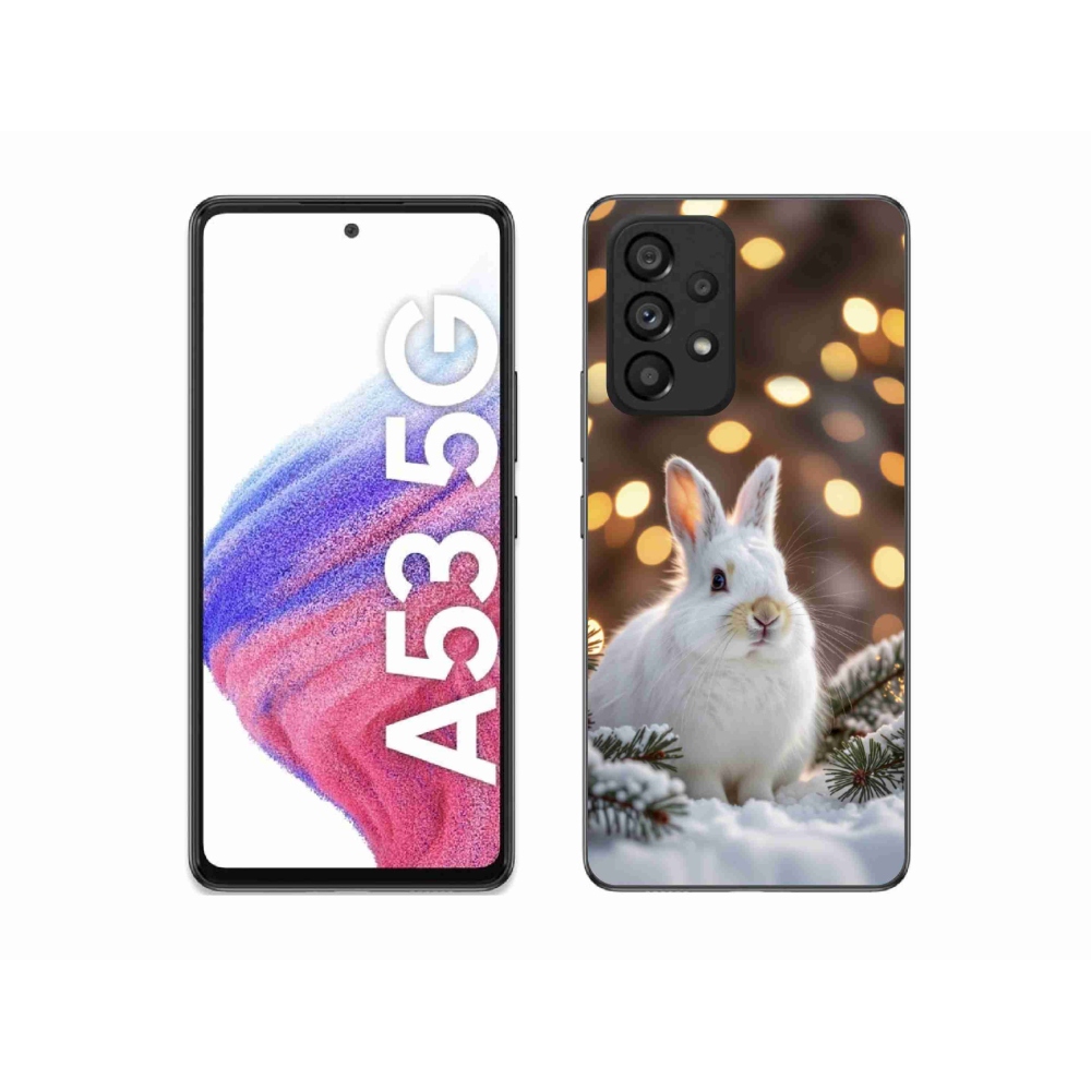 Gélový kryt mmCase na Samsung Galaxy A53 5G - biely zajac