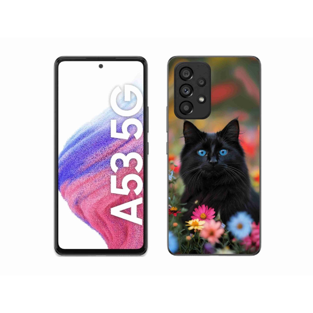 Gélový kryt mmCase na Samsung Galaxy A53 5G - čierne mačiatko 4