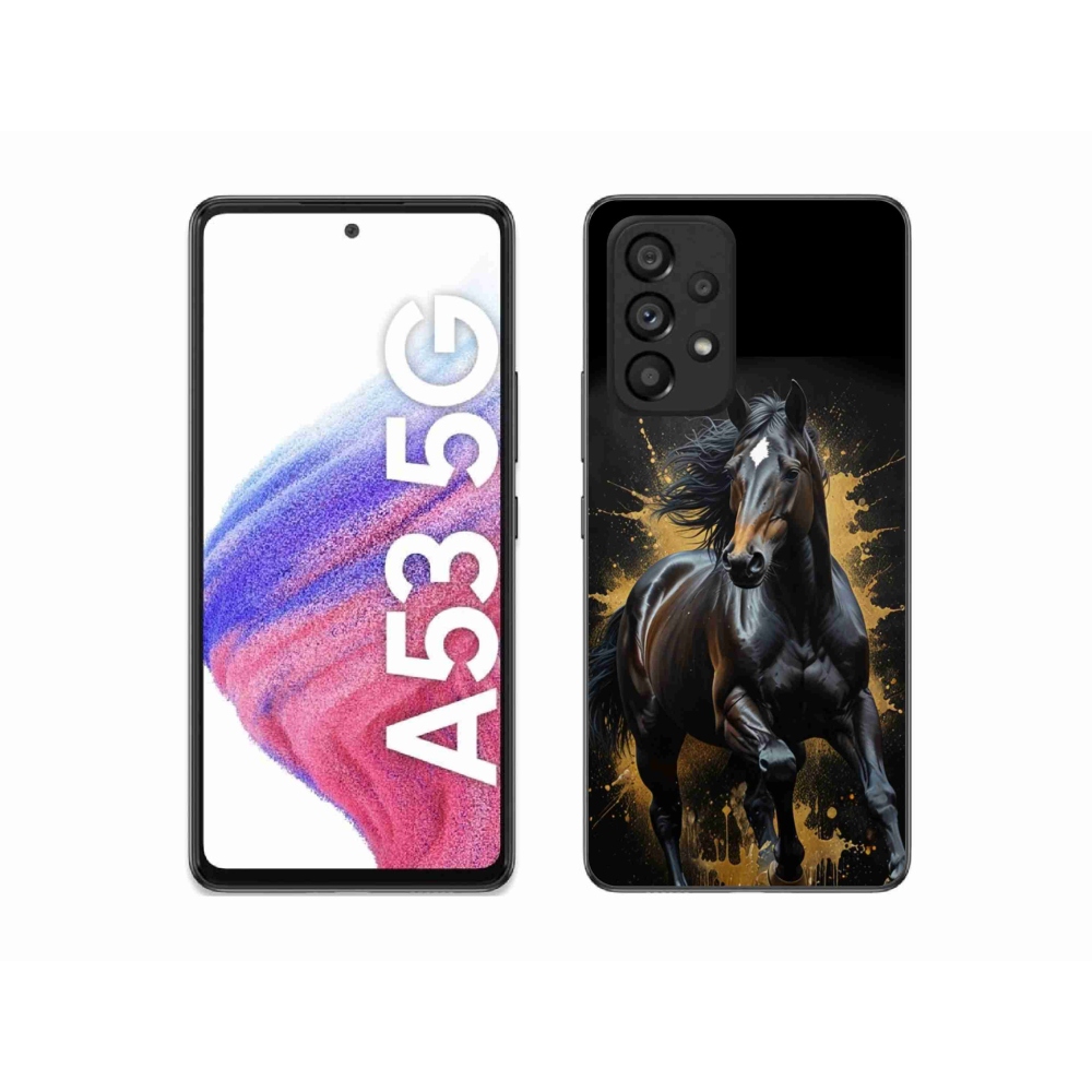 Gélový kryt mmCase na Samsung Galaxy A53 5G - elegantný čierny žrebec
