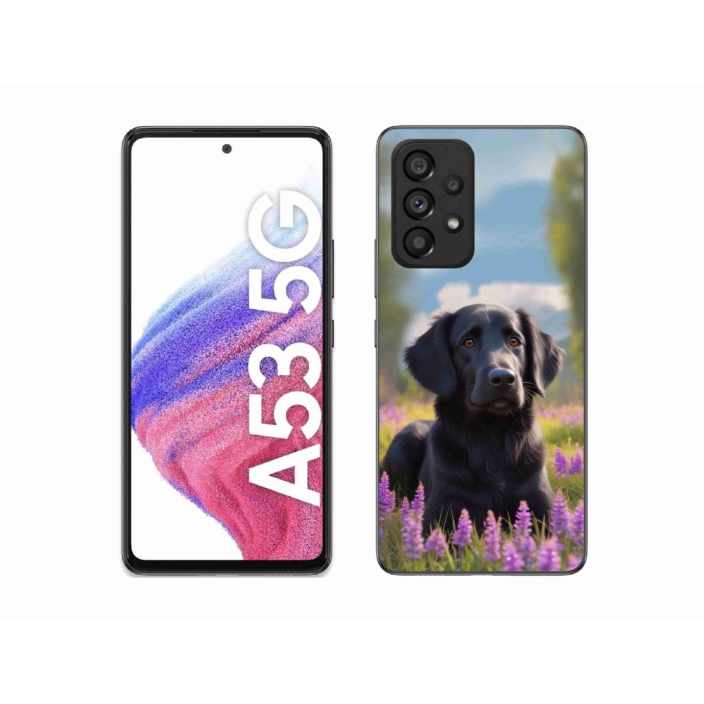 Gélový kryt mmCase na Samsung Galaxy A53 5G - elegantný čierny retriever