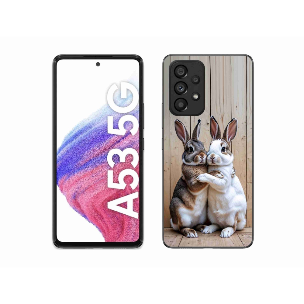 Gélový kryt mmCase na Samsung Galaxy A53 5G - králičie pár