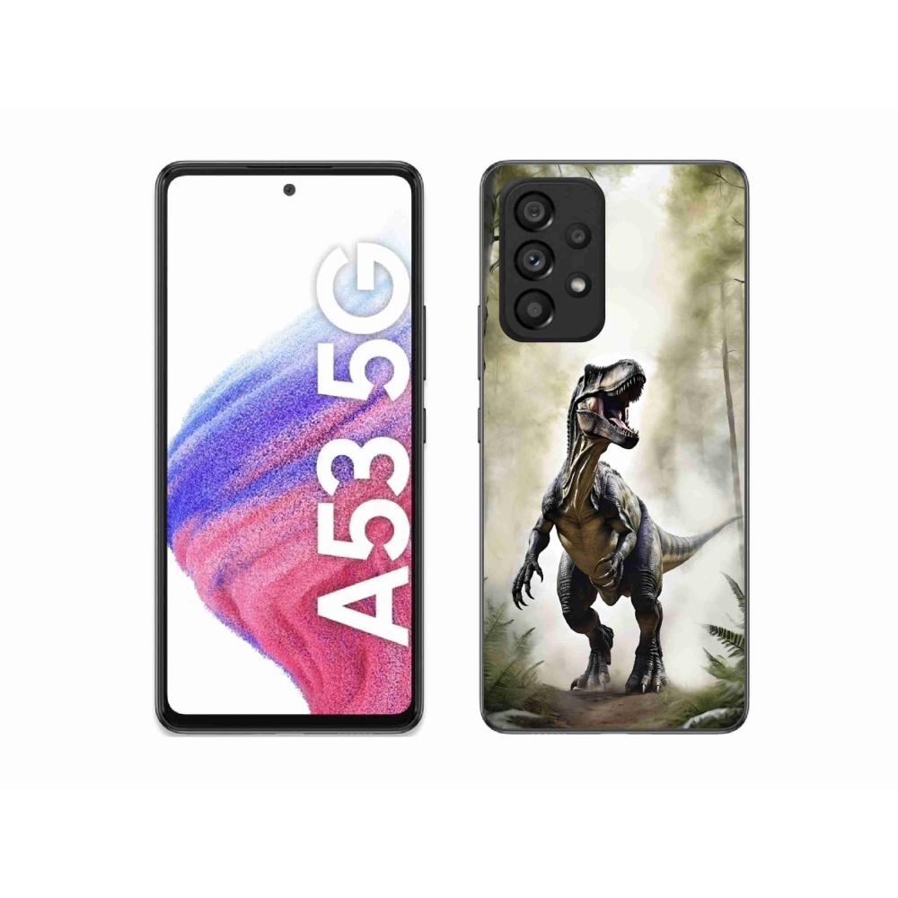Gélový kryt mmCase na Samsung Galaxy A53 5G - naštvaný T-Rex