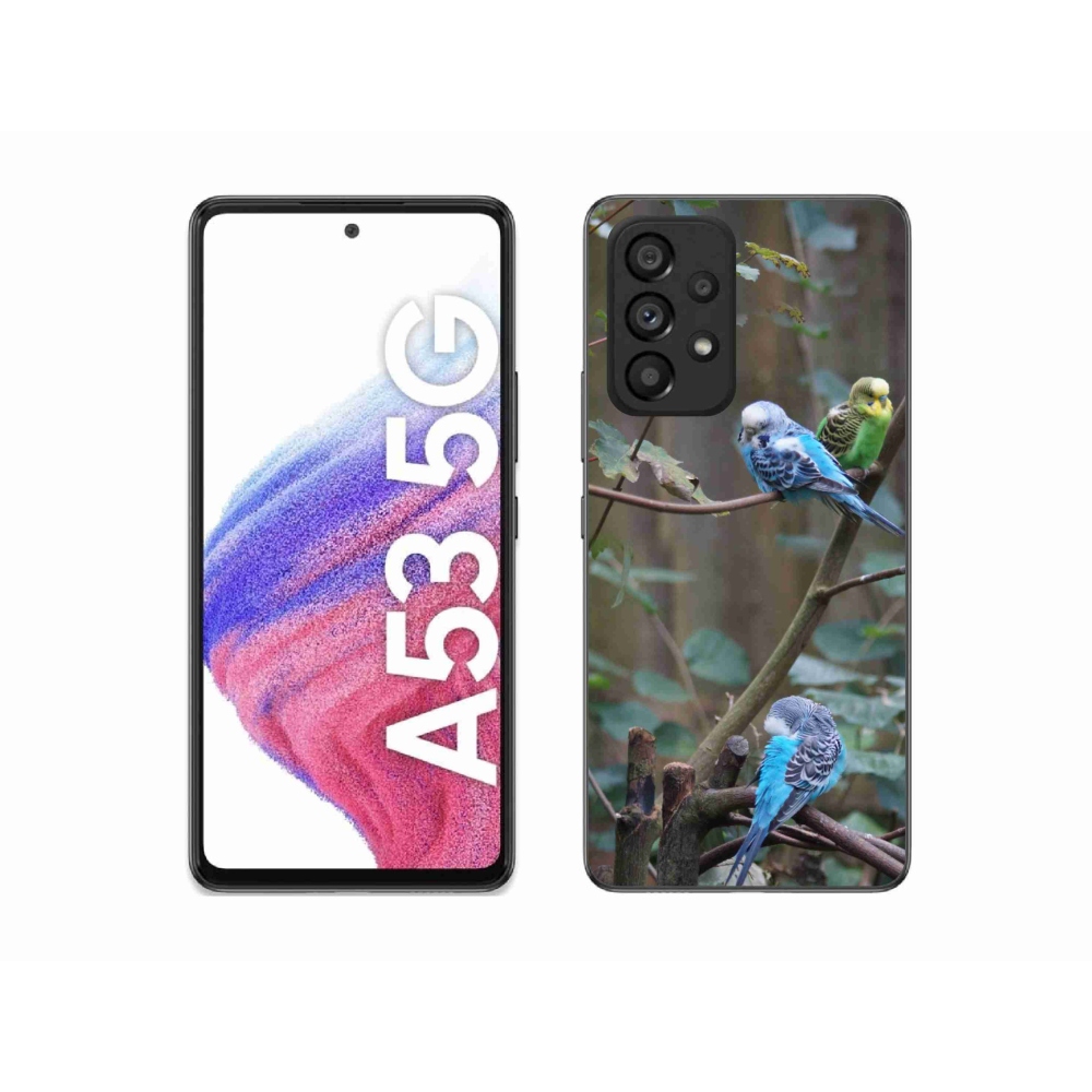 Gélový kryt mmCase na Samsung Galaxy A53 5G - papagáje na vetve