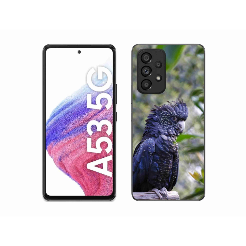 Gélový kryt mmCase na Samsung Galaxy A53 5G - papagáj kakadu čierny