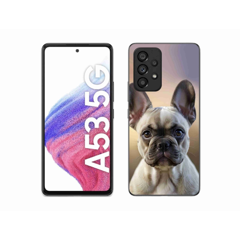 Gélový kryt mmCase na Samsung Galaxy A53 5G - roztomilý francúzsky buldoček