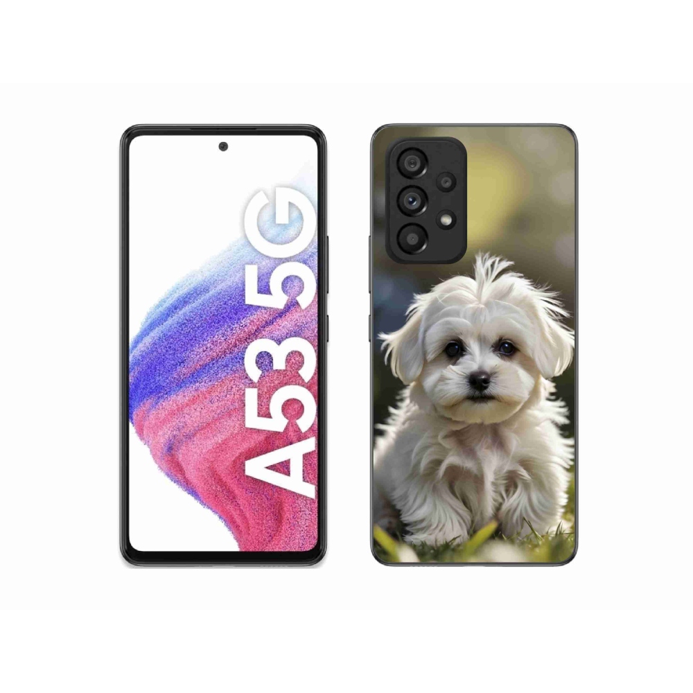 Gélový kryt mmCase na Samsung Galaxy A53 5G - roztomilý maltézsky psík