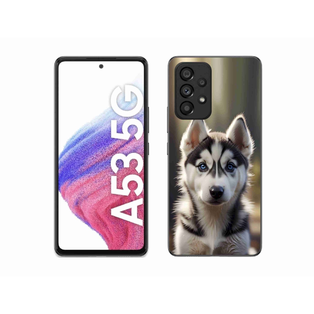 Gélový kryt mmCase na Samsung Galaxy A53 5G - roztomilý sibírsky husky