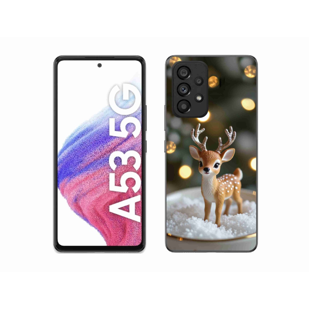 Gélový kryt mmCase na Samsung Galaxy A53 5G - roztomilý vianočný jeleň