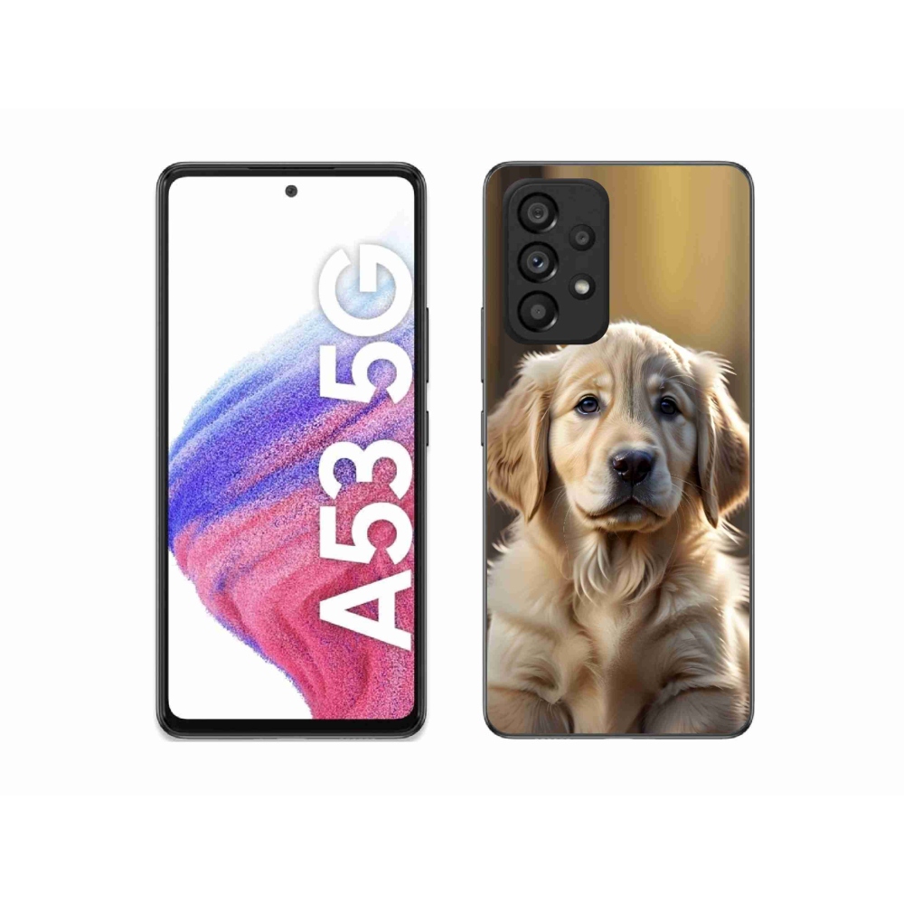Gélový kryt mmCase na Samsung Galaxy A53 5G - roztomilý zlatý retriever