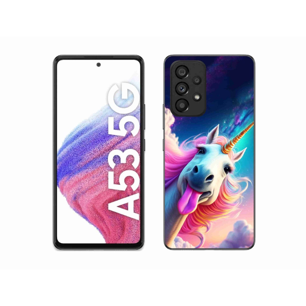 Gélový kryt mmCase na Samsung Galaxy A53 5G - šialený jednorožec