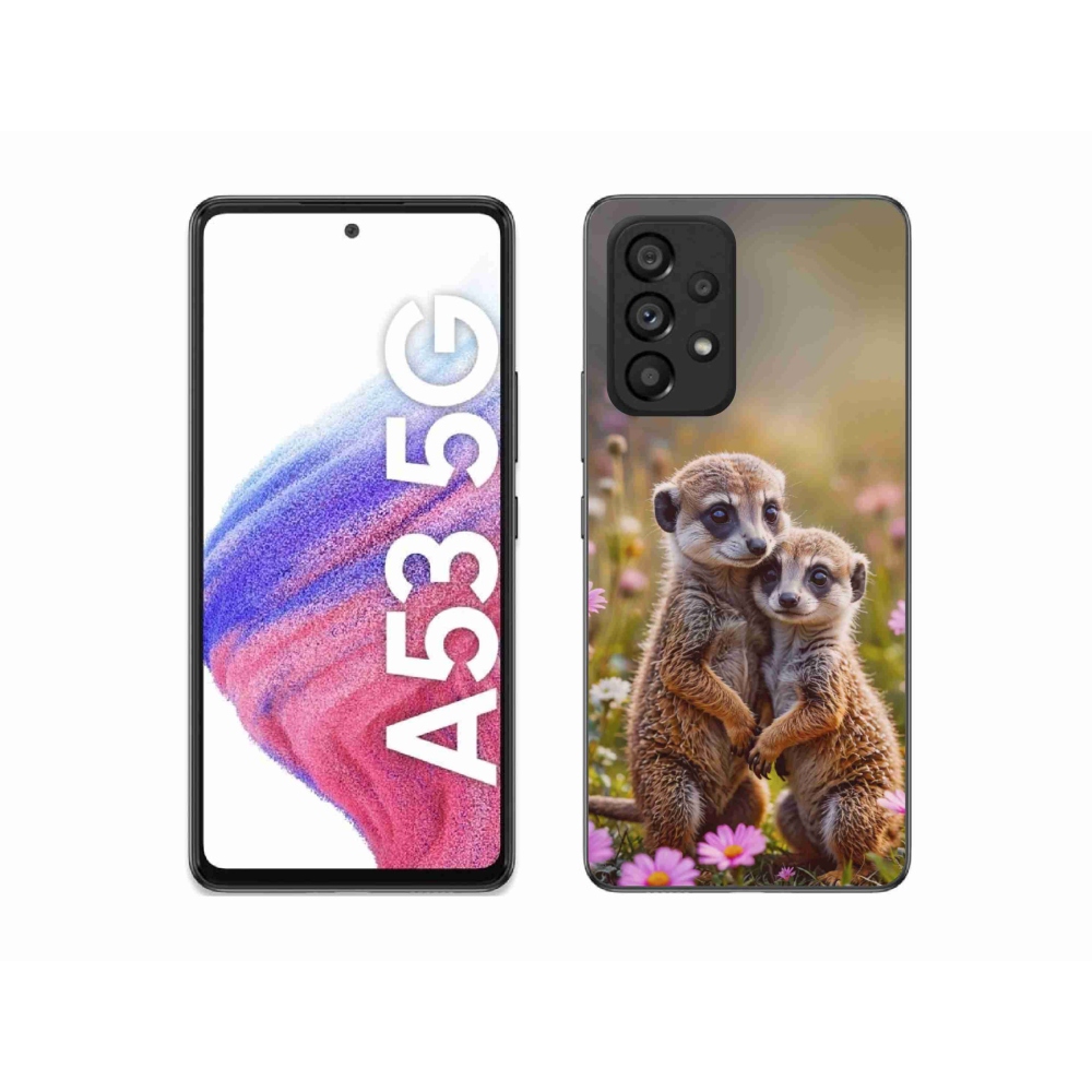 Gélový kryt mmCase na Samsung Galaxy A53 5G - surikatí duo