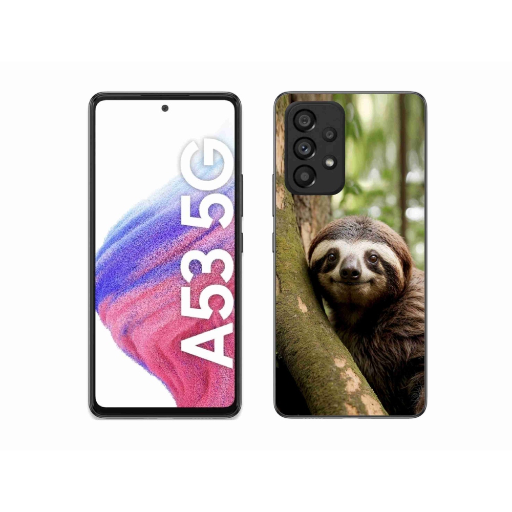 Gélový kryt mmCase na Samsung Galaxy A53 5G - usmievavý leňochod