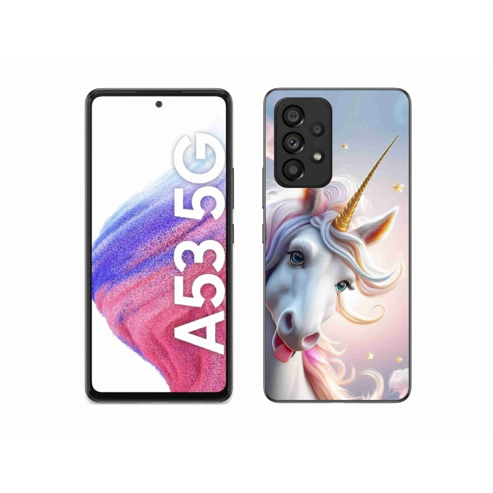 Gélový kryt mmCase na Samsung Galaxy A53 5G - veselý jednorožec