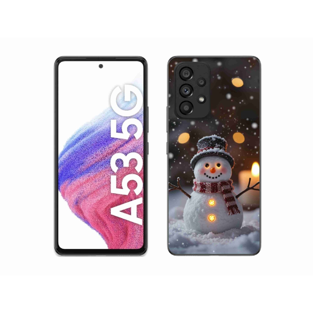 Gélový kryt mmCase na Samsung Galaxy A53 5G - veselý snehuliak