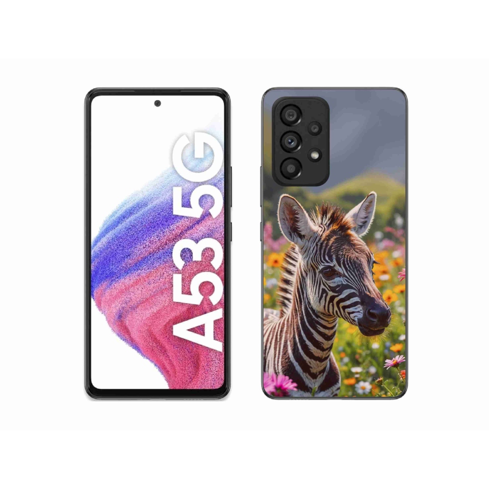 Gélový kryt mmCase na Samsung Galaxy A53 5G - zebra na lúke