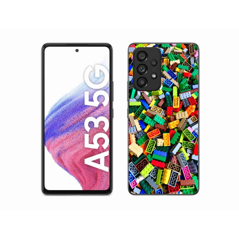 Gélový kryt mmCase na Samsung Galaxy A53 - farebné stavebné kocky