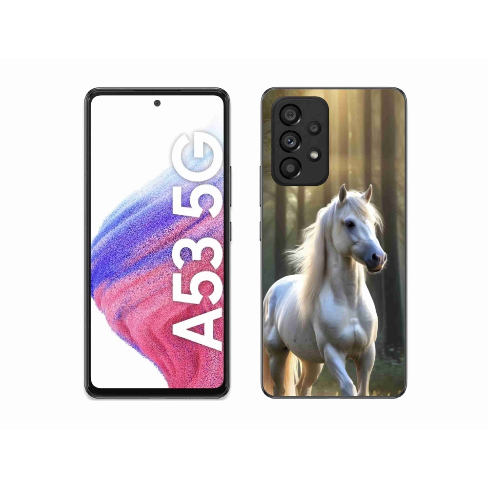 Gélový kryt mmCase na Samsung Galaxy A53 - biely kôň 3
