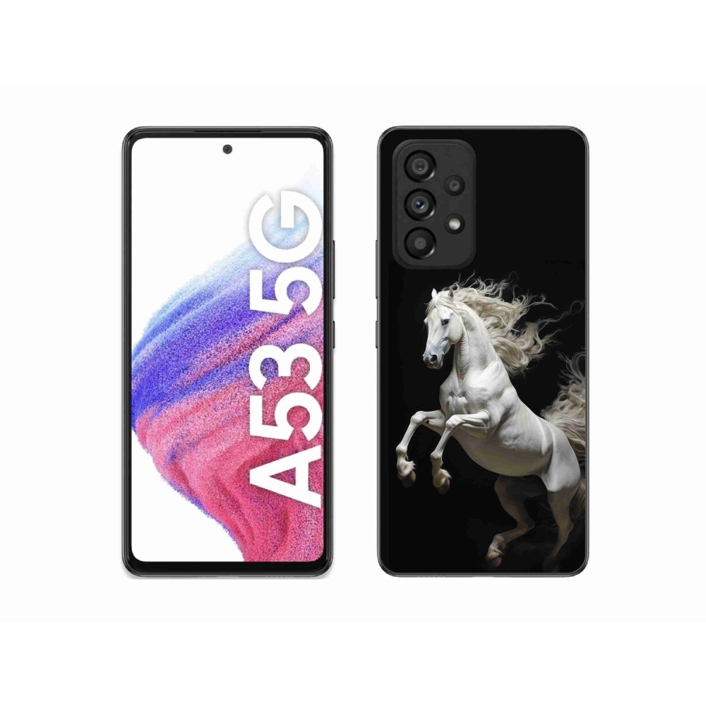 Gélový kryt mmCase na Samsung Galaxy A53 - biely kôň 4