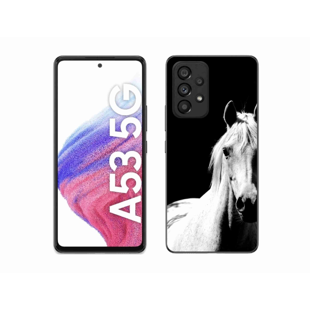 Gélový kryt mmCase na Samsung Galaxy A53 - biely kôň 5