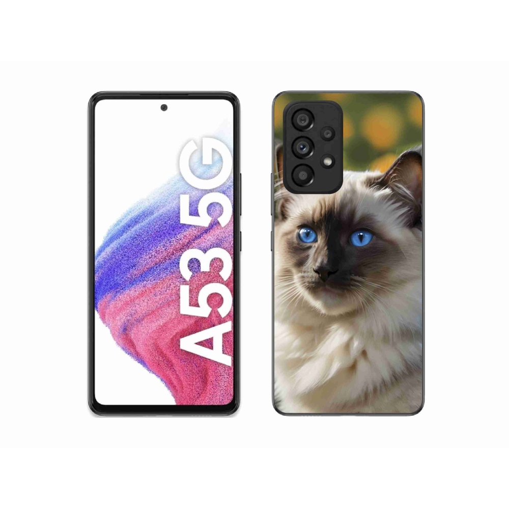 Gélový kryt mmCase na Samsung Galaxy A53 - biely ragdoll