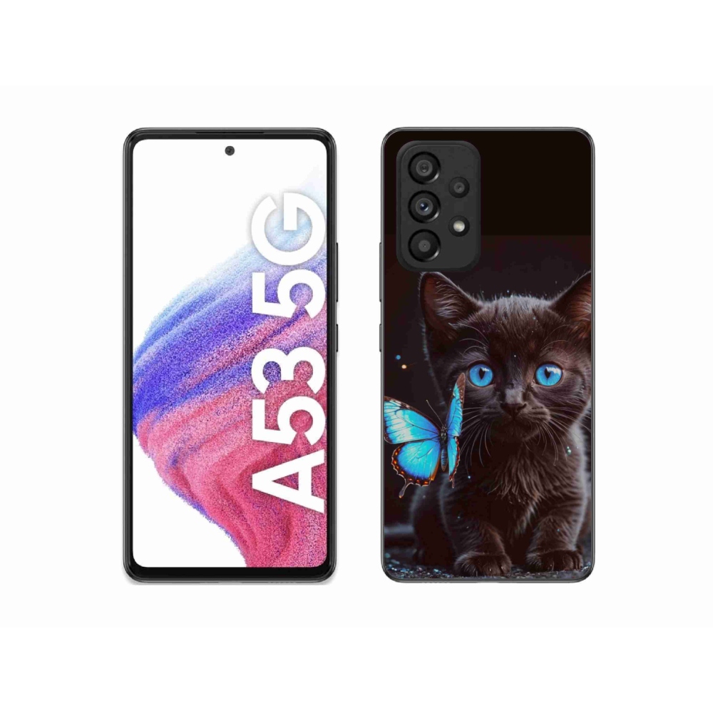 Gélový kryt mmCase na Samsung Galaxy A53 - čierne mačiatko 3