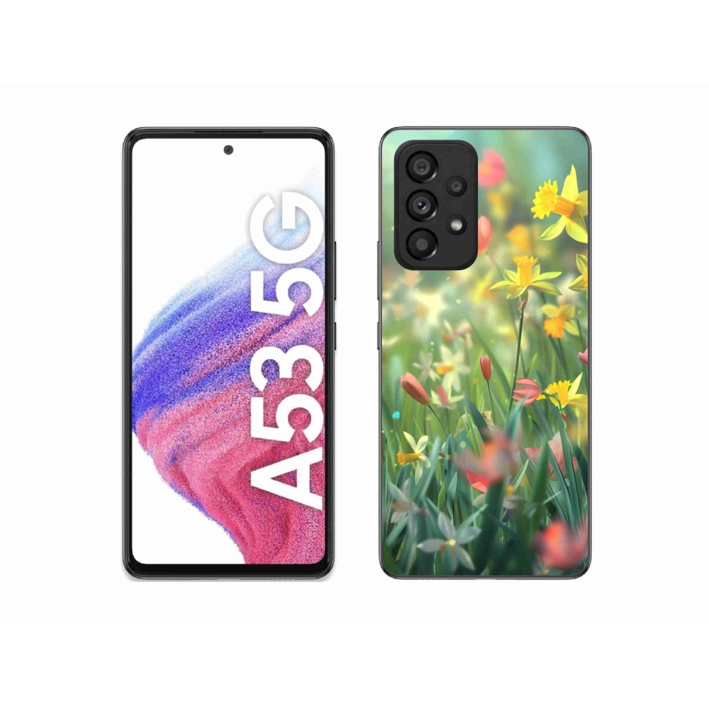 Gélový kryt mmCase na Samsung Galaxy A53 - jarné kvety