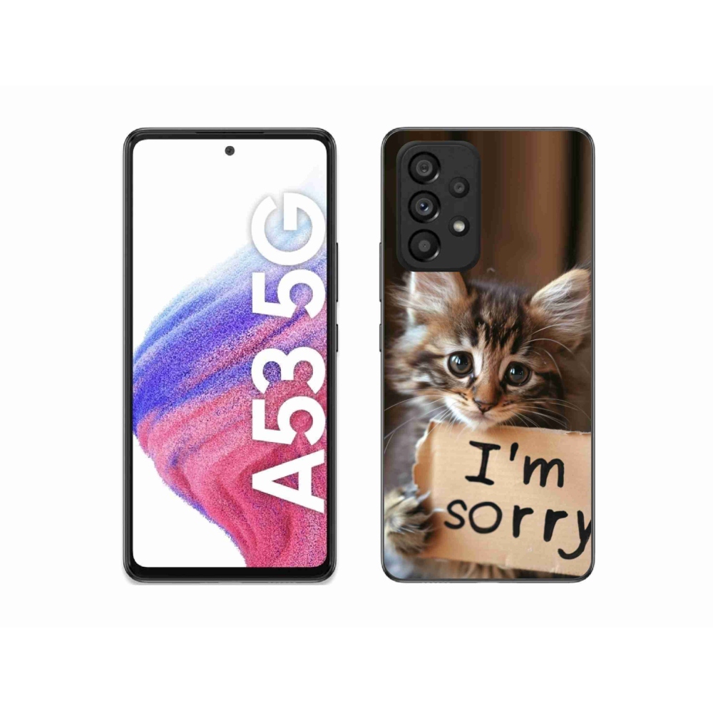 Gélový kryt mmCase na Samsung Galaxy A53 - mačacie ospravedlnenie