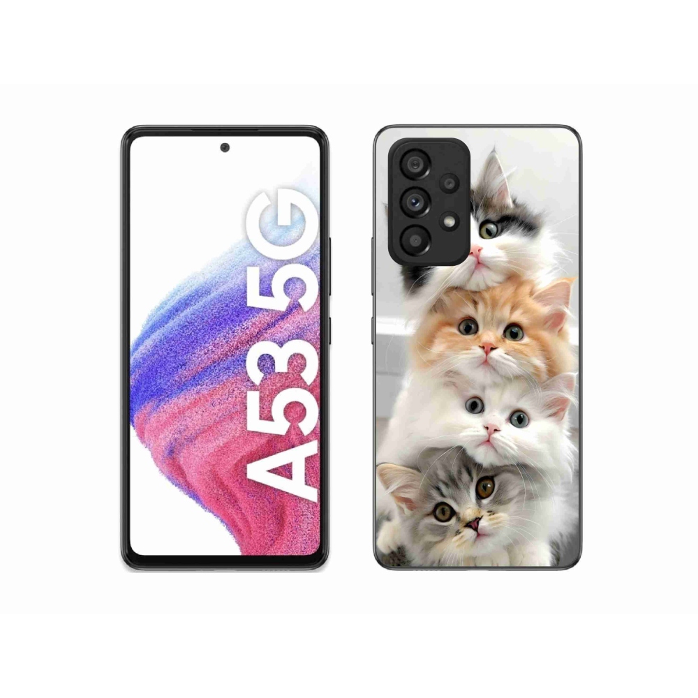 Gélový kryt mmCase na Samsung Galaxy A53 - mačacia partia