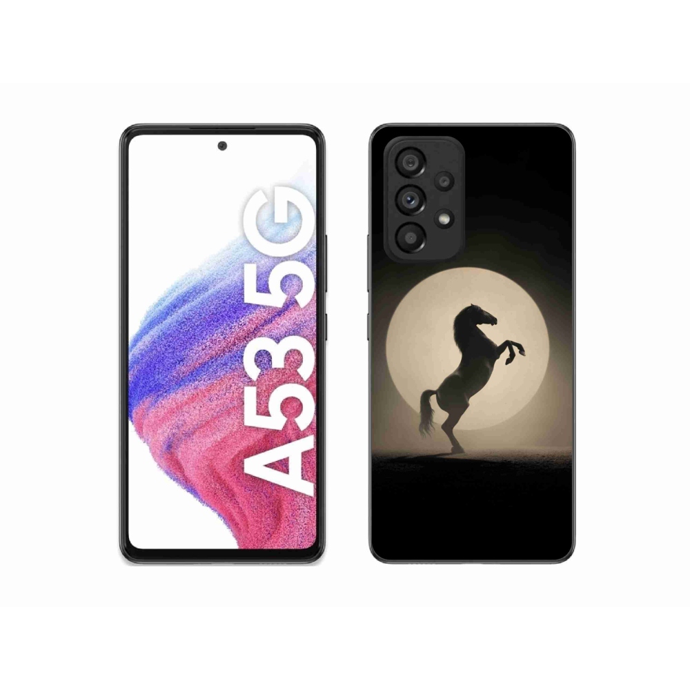 Gélový kryt mmCase na Samsung Galaxy A53 - kôň v siluete