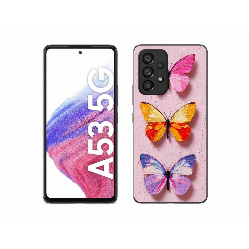 Gélový kryt mmCase na Samsung Galaxy A53 - motýlia trojica