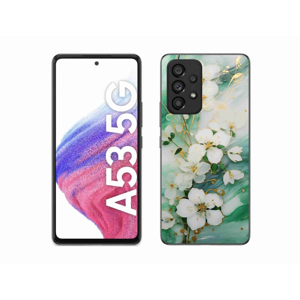 Gélový kryt mmCase na Samsung Galaxy A53 - nežné kvety