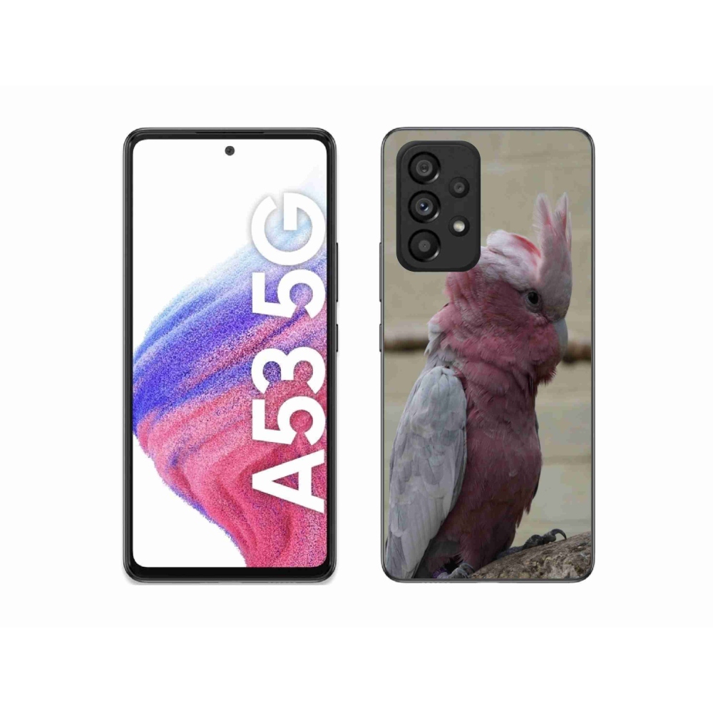Gélový kryt mmCase na Samsung Galaxy A53 - papagáj kakadu ružový