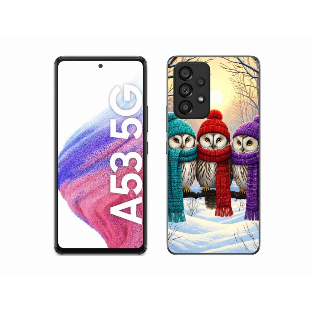 Gélový kryt mmCase na Samsung Galaxy A53 - soví priatelia