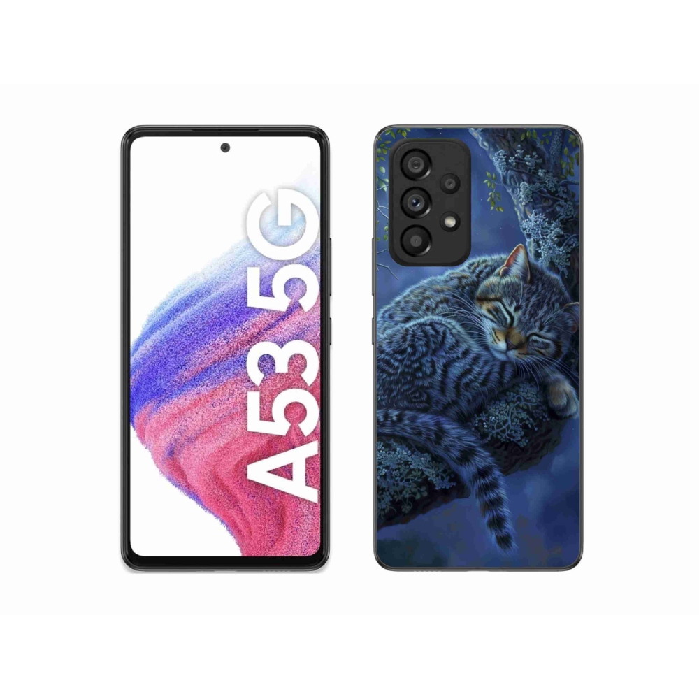 Gélový kryt mmCase na Samsung Galaxy A53 - spiaca mačka