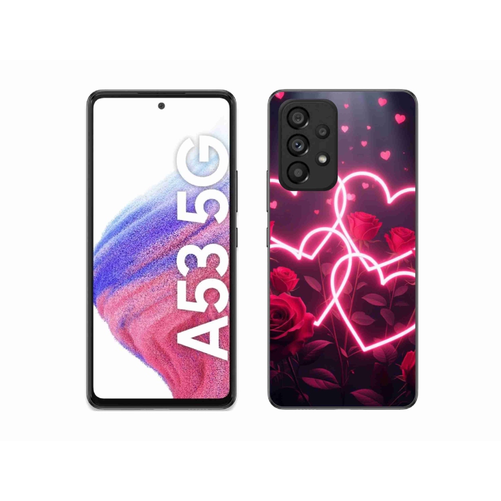 Gélový kryt mmCase na Samsung Galaxy A53 - srdce lásky