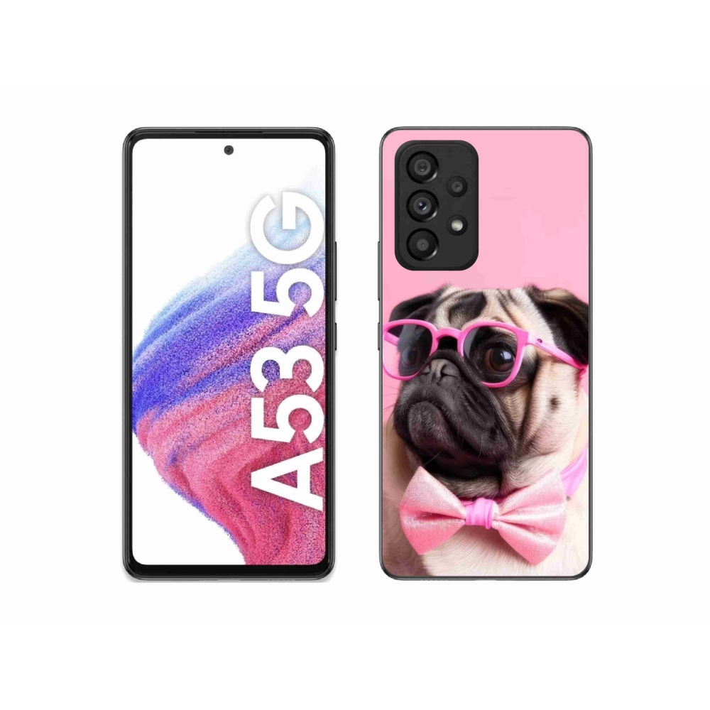 Gélový kryt mmCase na Samsung Galaxy A53 - štýlový mops