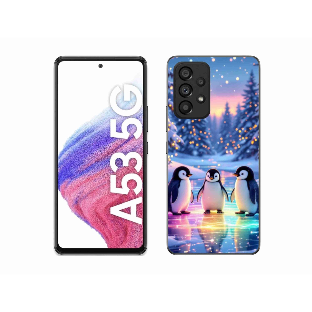 Gélový kryt mmCase na Samsung Galaxy A53 - tučniaky